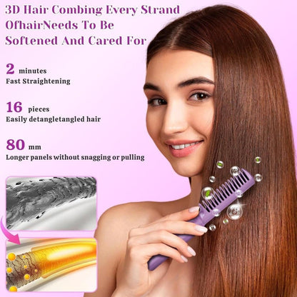 Meneflix Portable Mini cordlss rechargeable Hair Straightener Comb