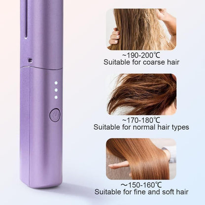 Meneflix Portable Mini cordlss rechargeable Hair Straightener Comb